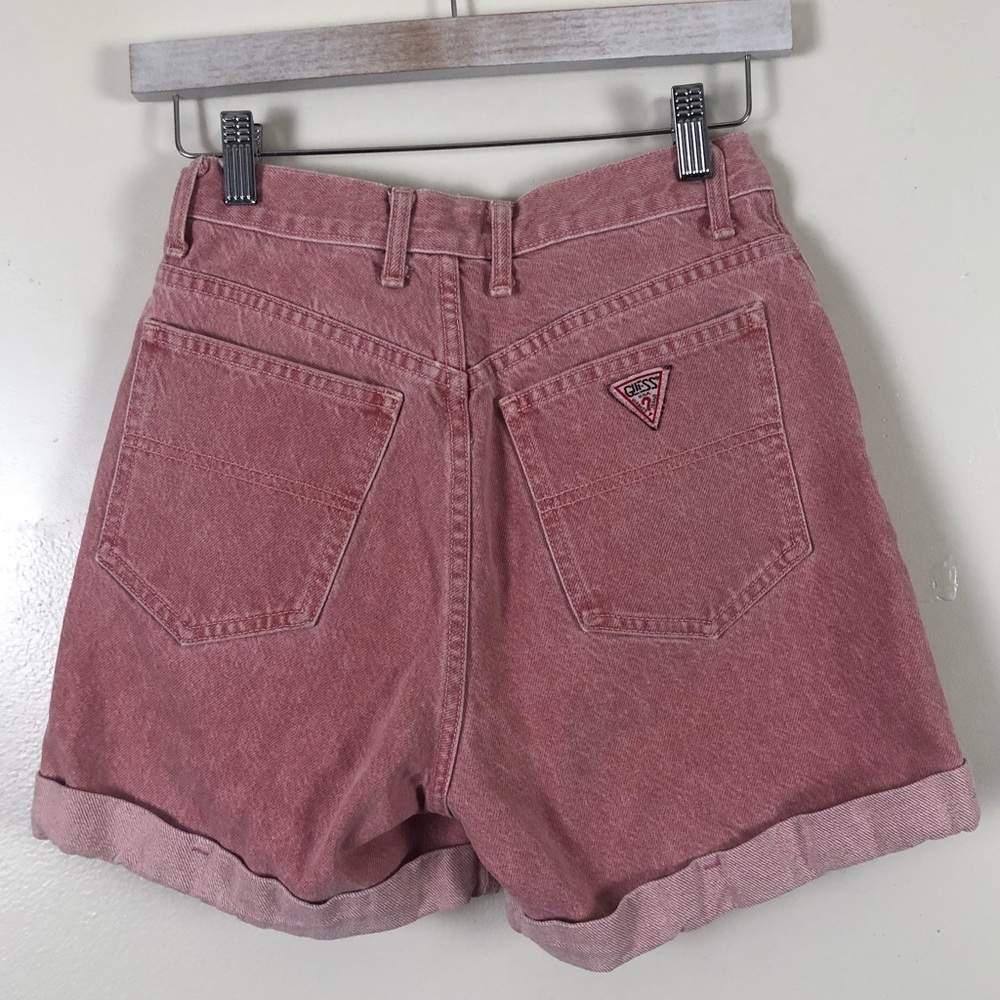 Guess Red Jean Shorts - Picture 4 of 6